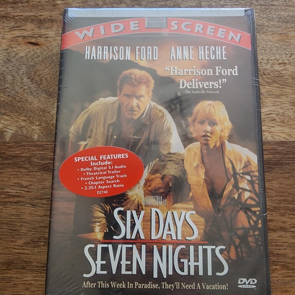 Six Days Seven Nights DVD Widescreen Harrison Ford PG-13 Touchstone New Sealed